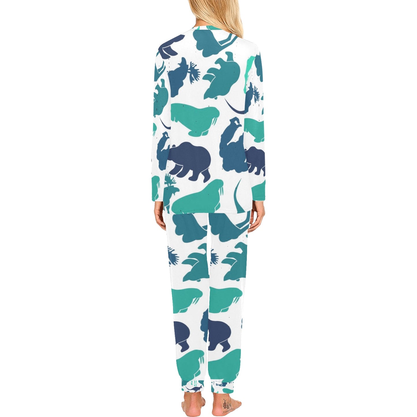 Blue Animals Women's Pajama Set