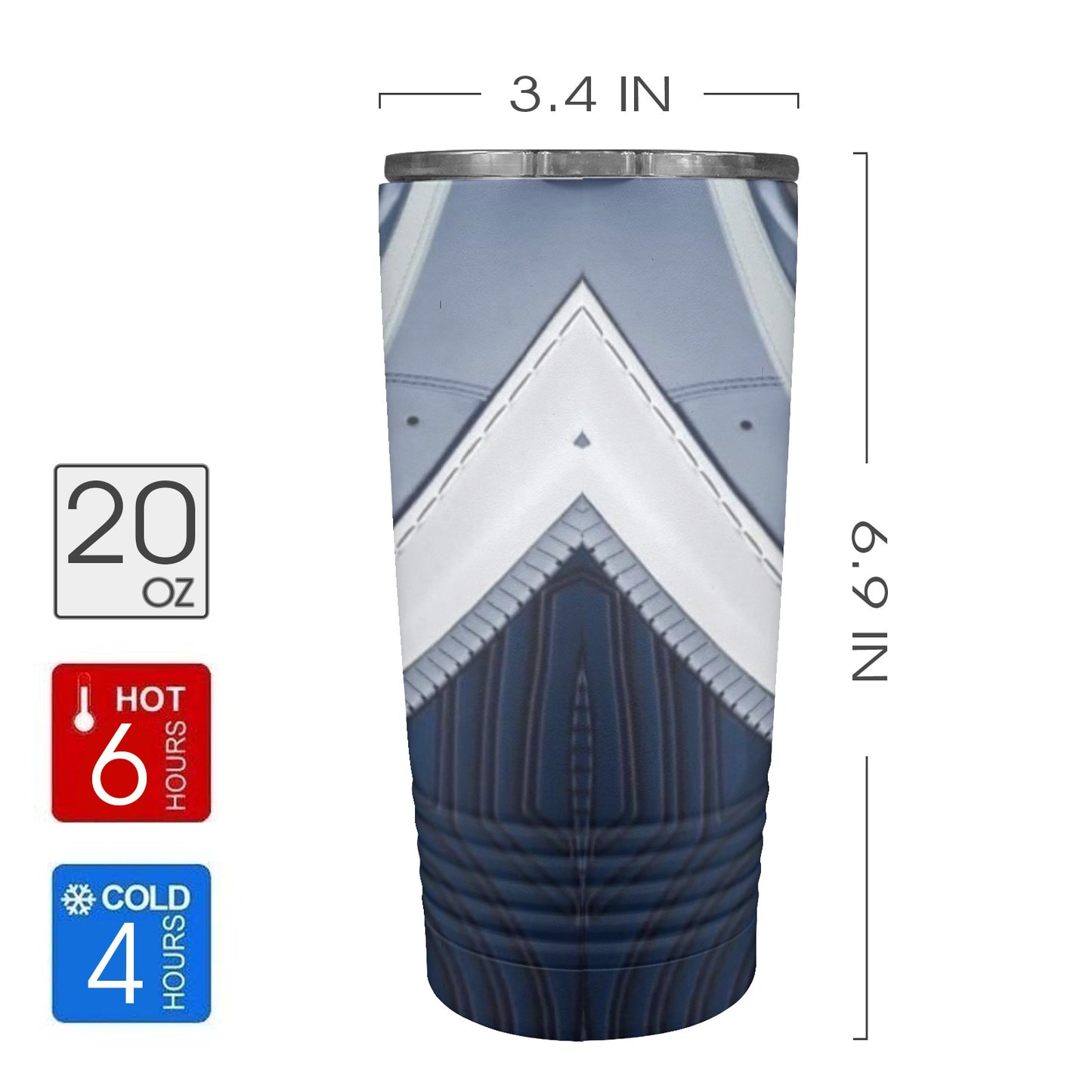 Dallas Cowboy Sneakers 20oz Insulated Stainless Steel Mobile Tumbler