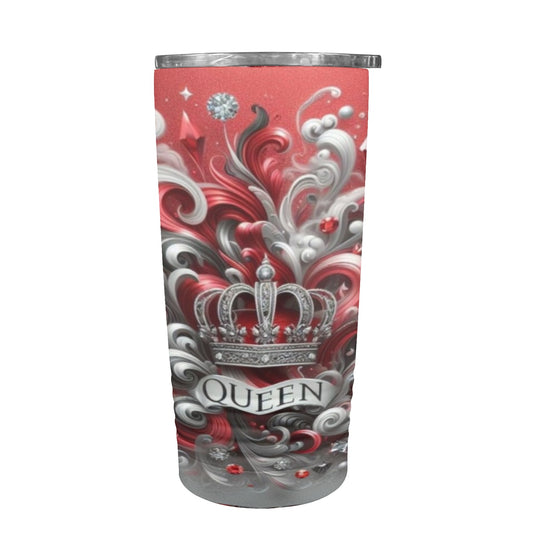 Queen- Red/Black 20oz Insulated Stainless Steel Mobile Tumbler