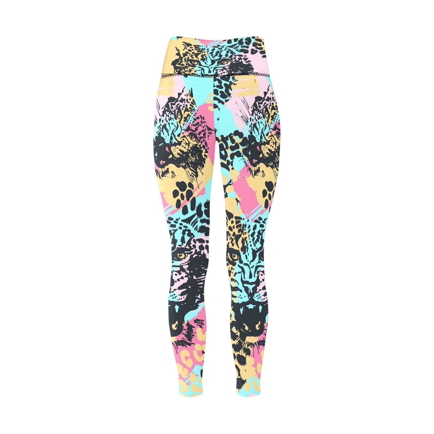 Abstract Leopard Women's High-Waisted Leggings