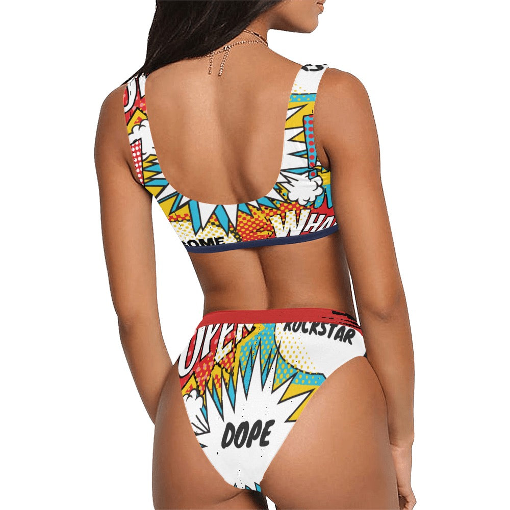 Comic Words Sport Swimsuit