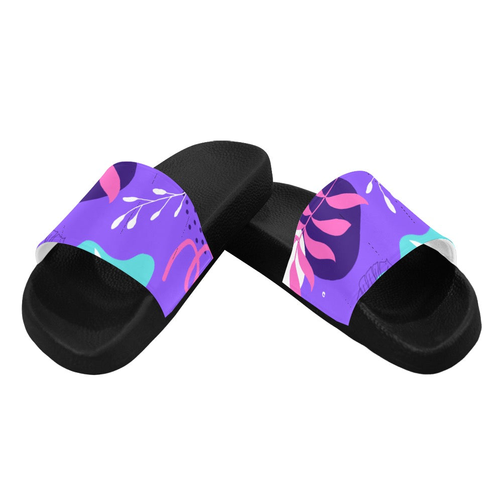 Purple Palms Men's Slides