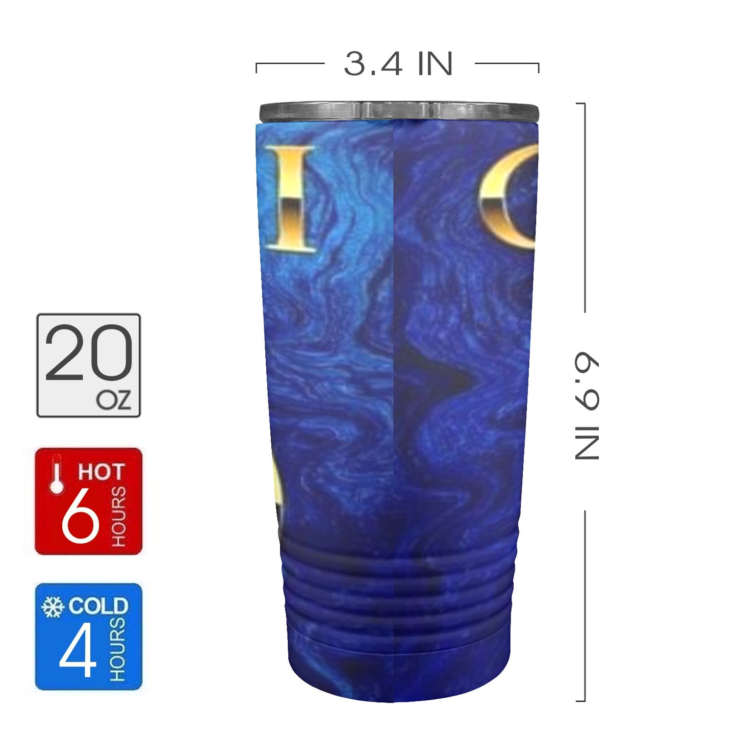 G Fashion 20oz Insulated Stainless Steel Mobile Tumbler