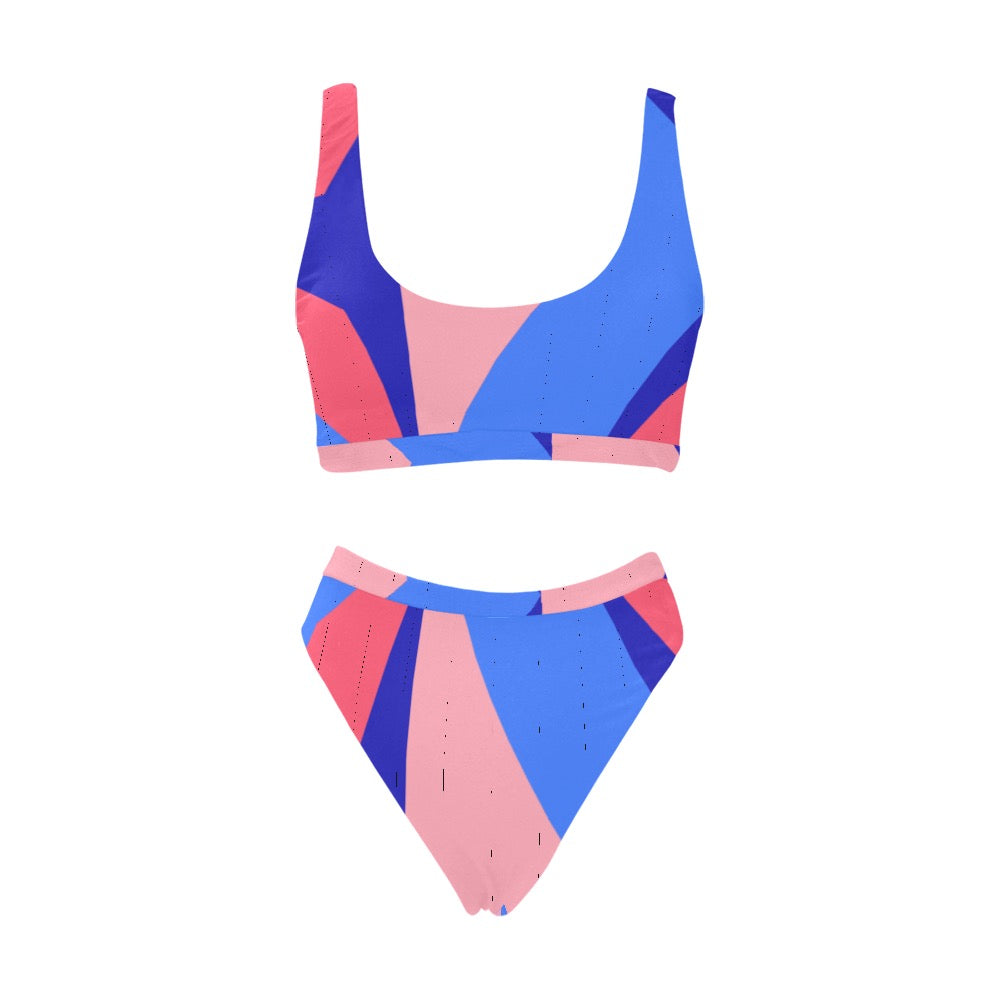 Color Abstract Sport Swimsuit