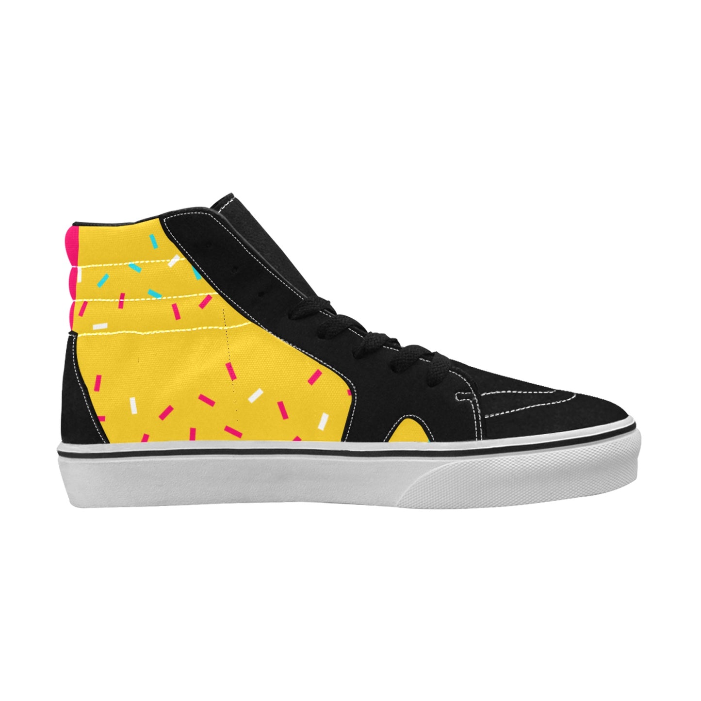 Yellow Party Women's High Top Skateboarding Shoes