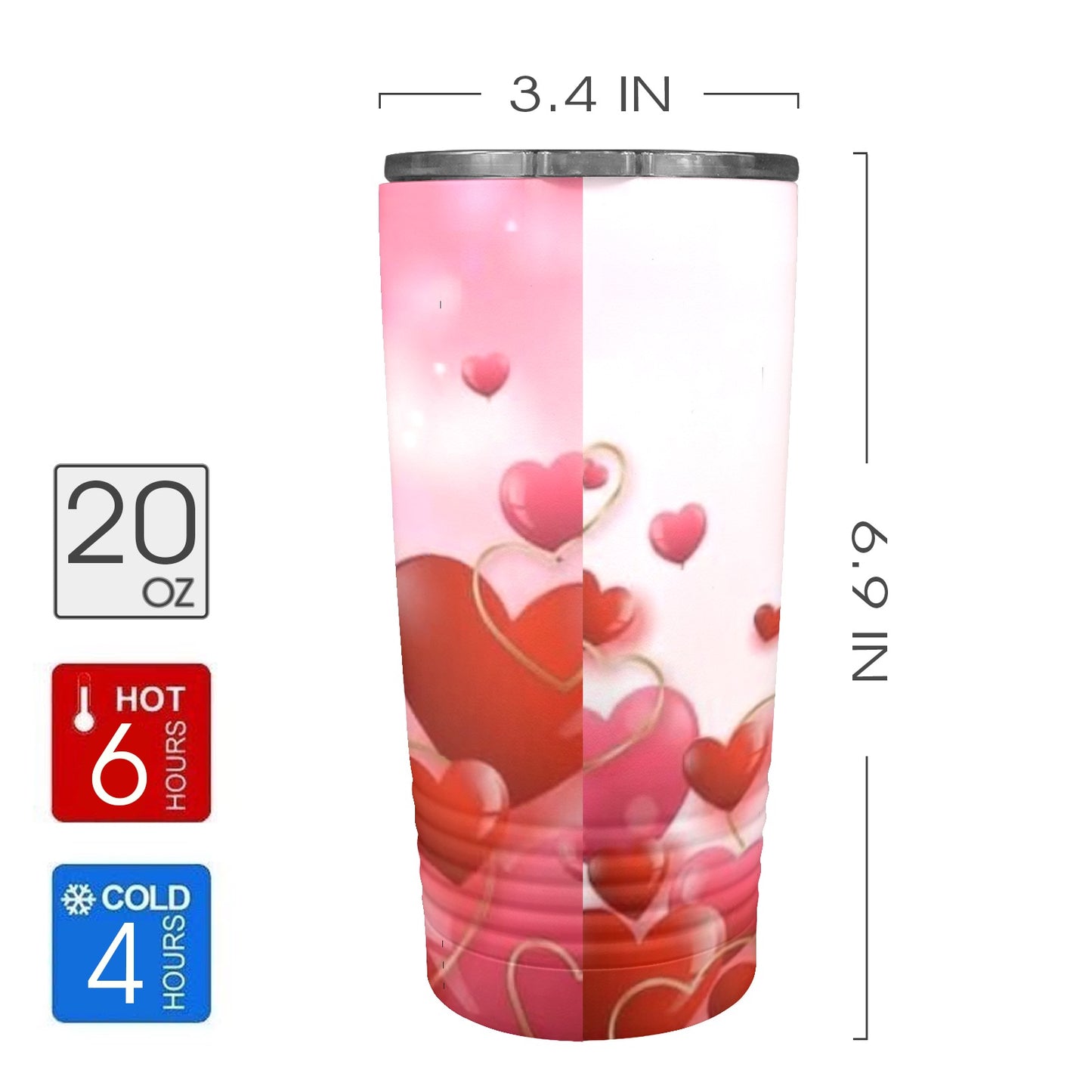 PERSONALIZED Valentine’s Day 20oz Insulated Stainless Steel Mobile Tumbler