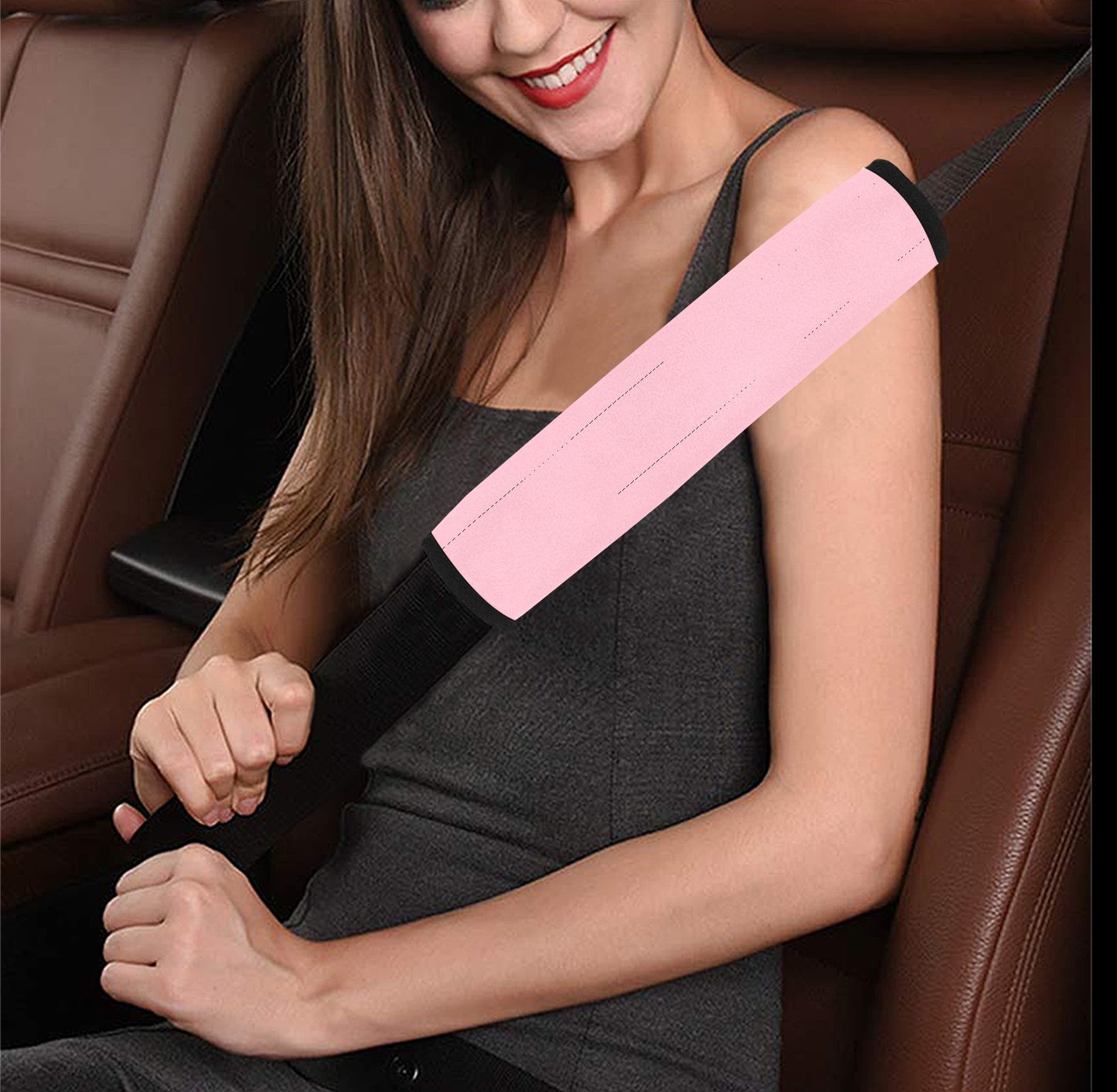 Pink Car Seat Belt Cover 7''x12.6'' (Pack of 2)