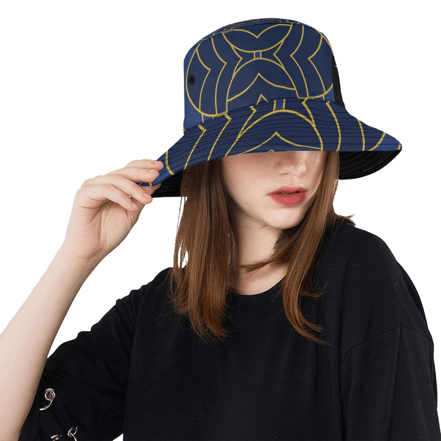 Navy Cut Unisex Bucket Hat