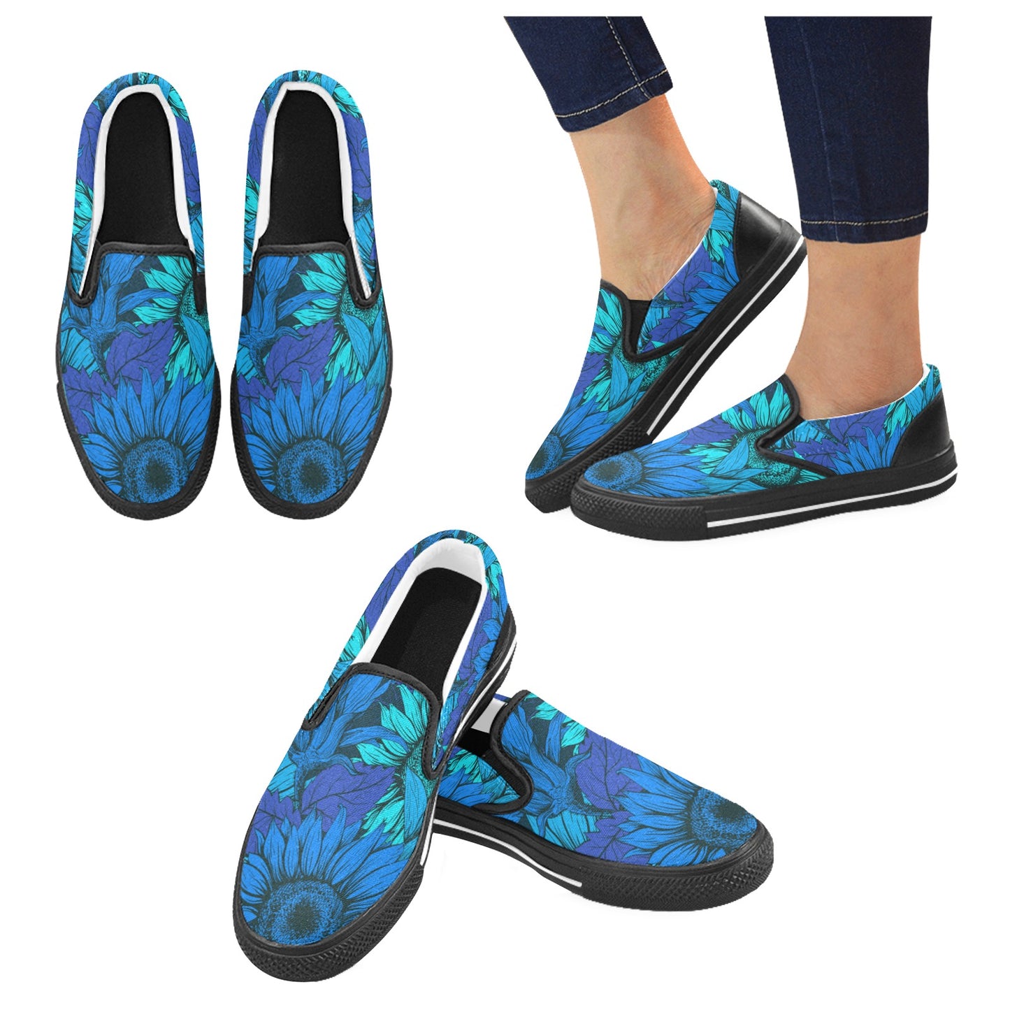 Blue Flow Men's Slip-on Shoes