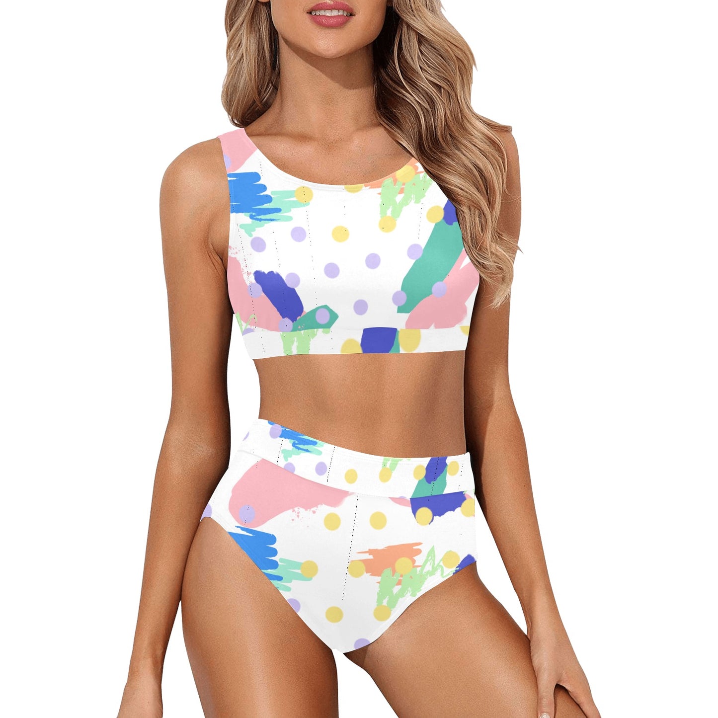 Creative Fun Crop Top Bikini Set