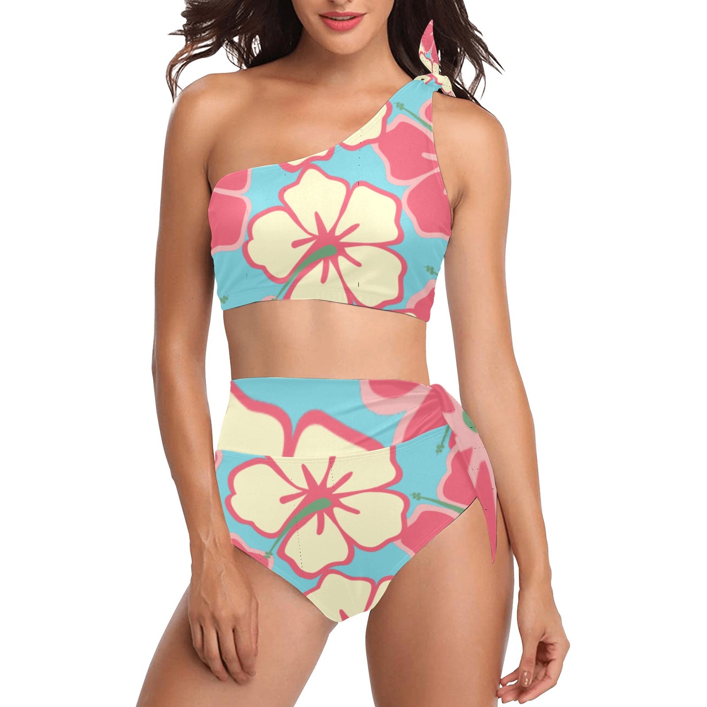 Hawaiian Tropics One Shoulder Bikini Set