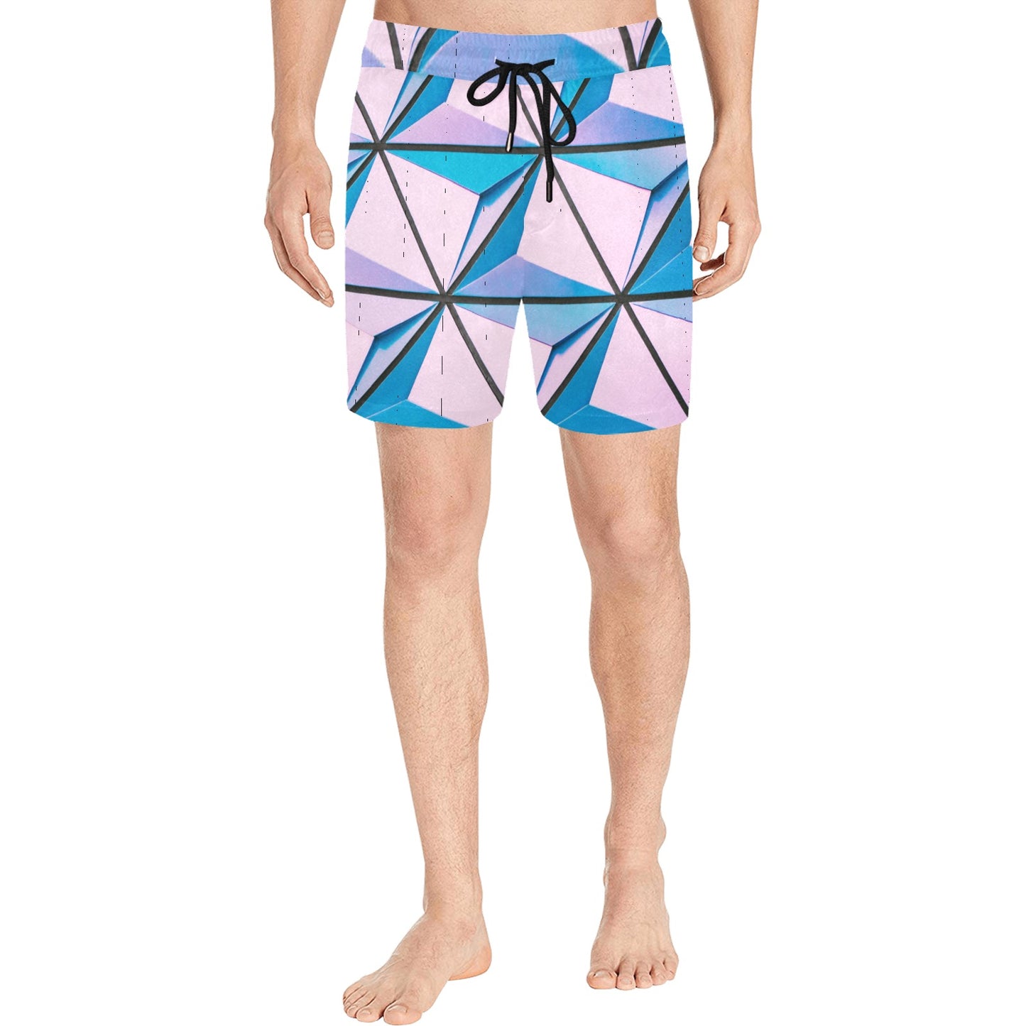 Pink Abstract Men's Swim Shorts