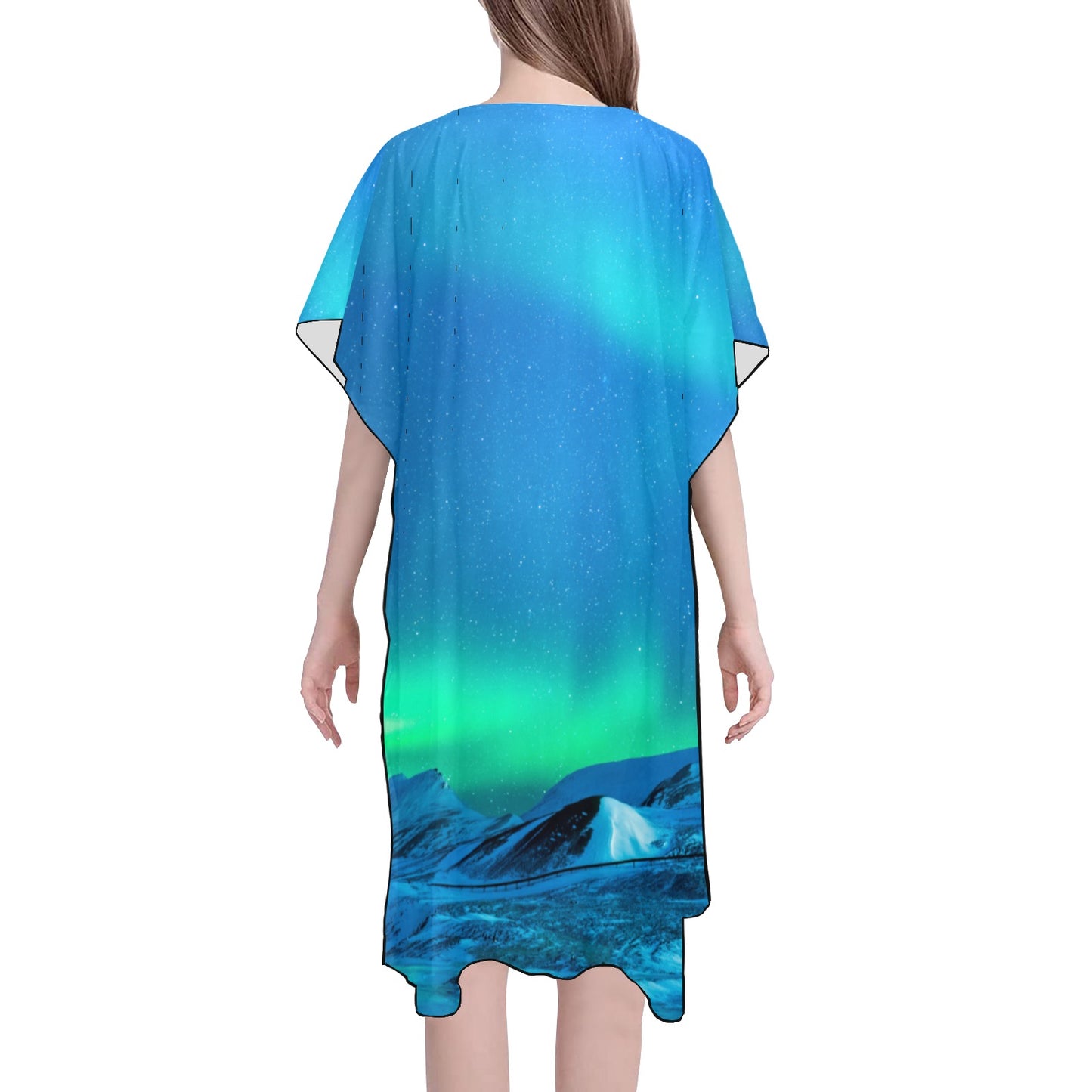 Blue Eclipse Chiffon Cover Up