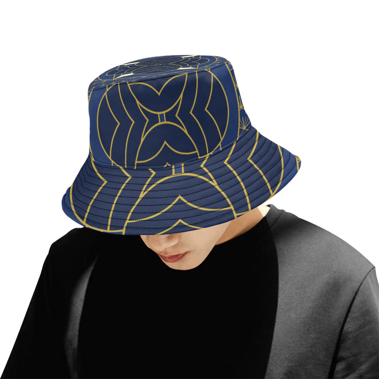 Navy Cut Unisex Bucket Hat