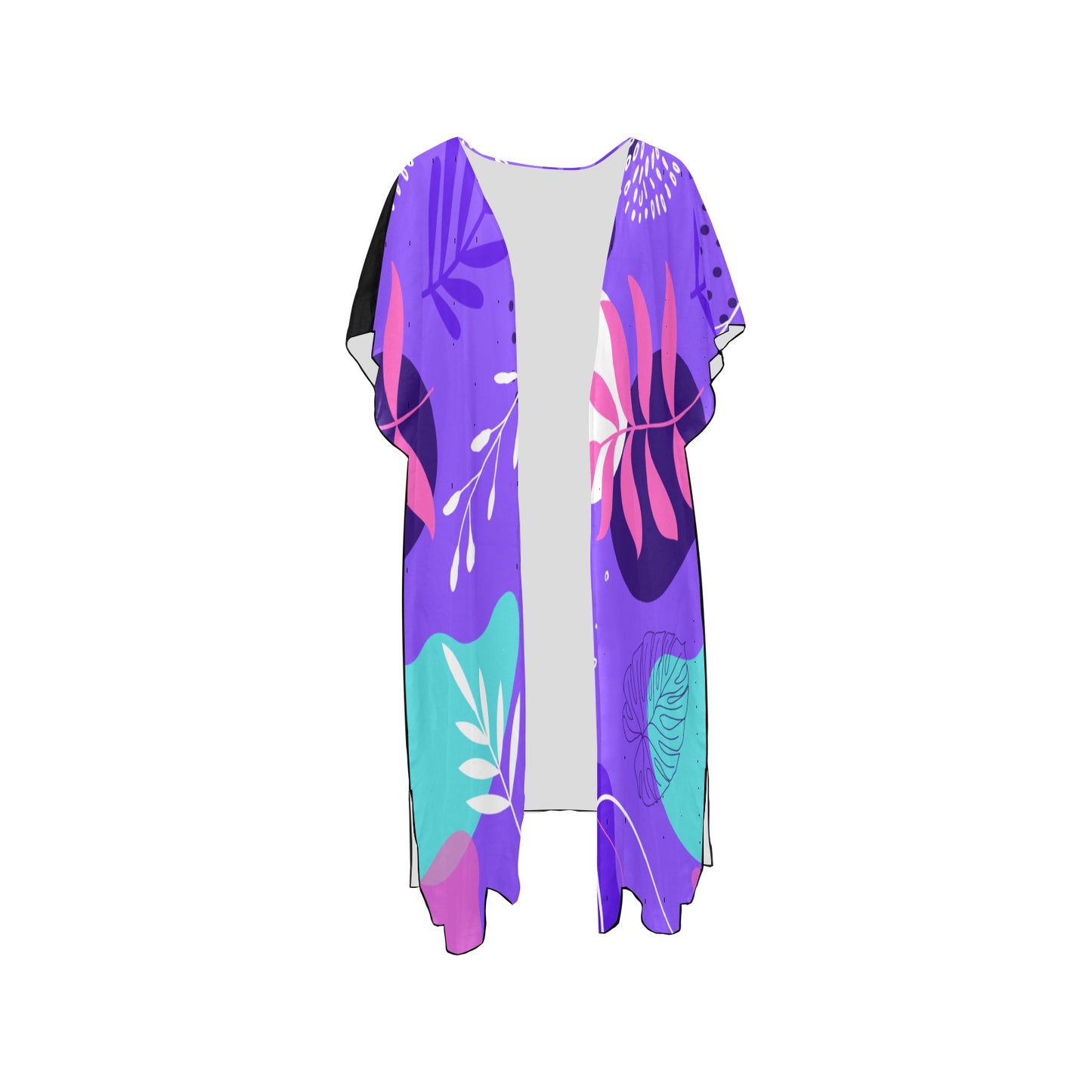 Purple Palms  Chiffon Cover Up