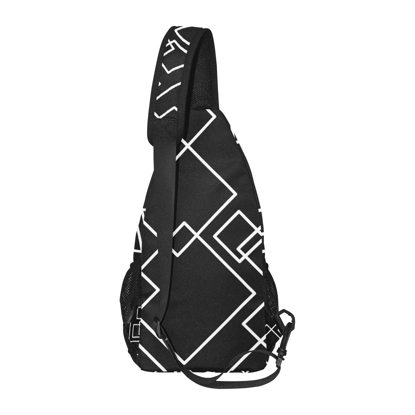 Black Squared Chest Bag