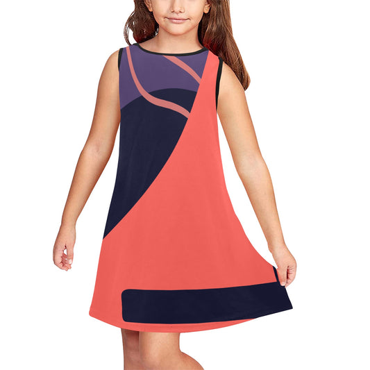 Orange You Girls' Sleeveless Dress