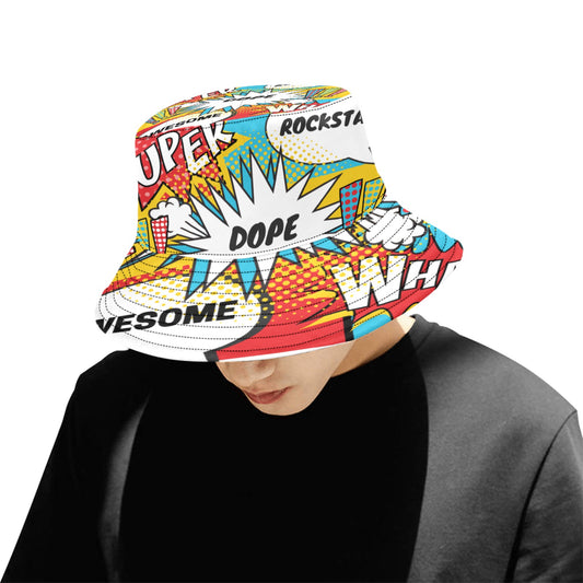 Comic Words Unisex Bucket Hat