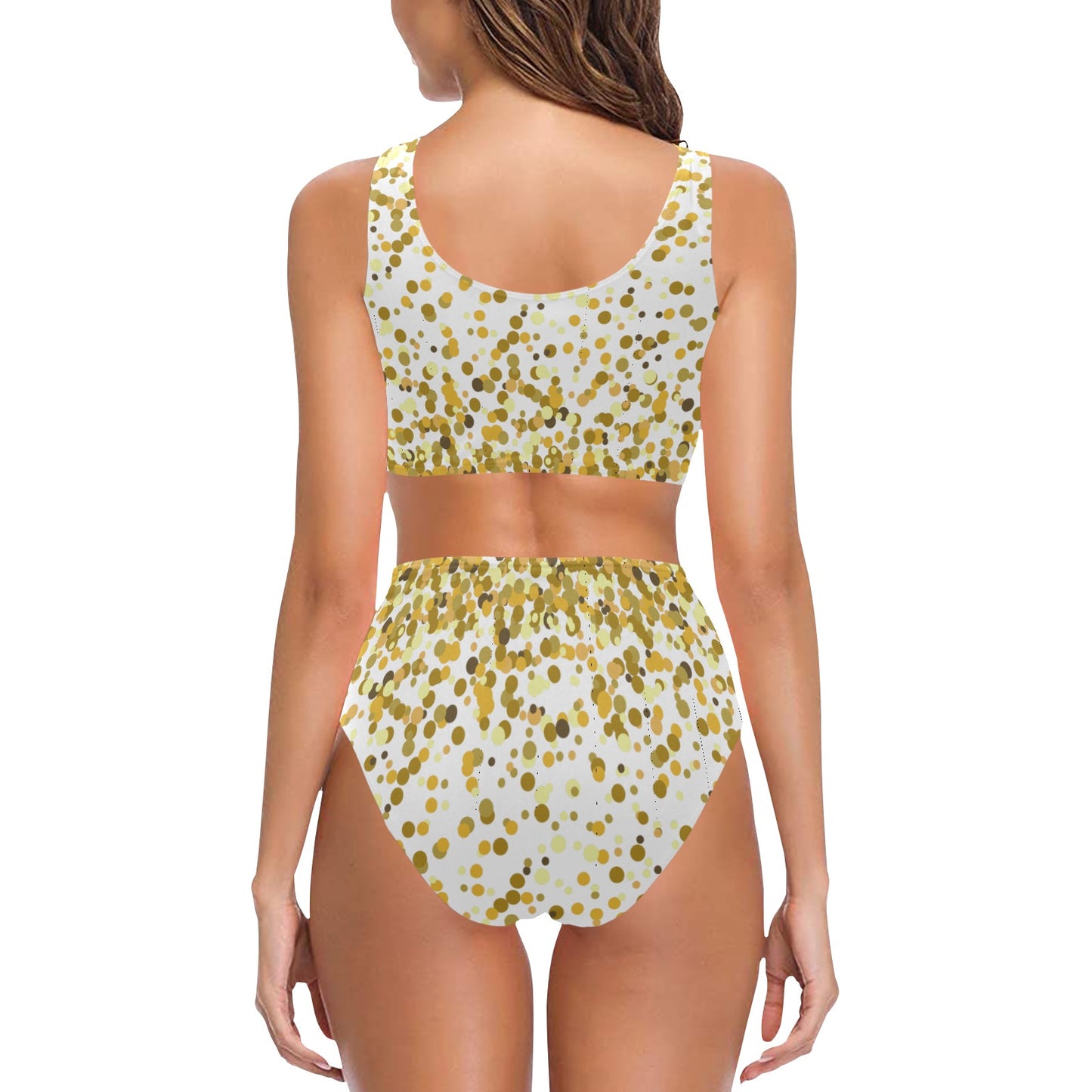 Gold Confetti Bow Tie Swimsuit