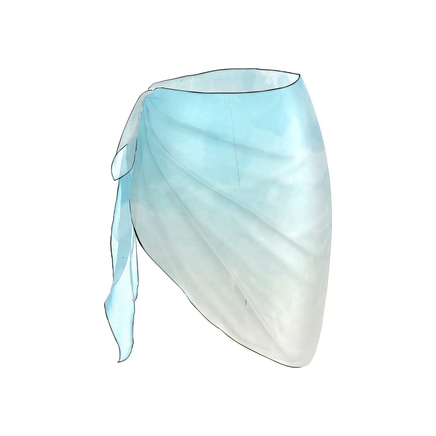 Bluish Beach Sarong Wrap