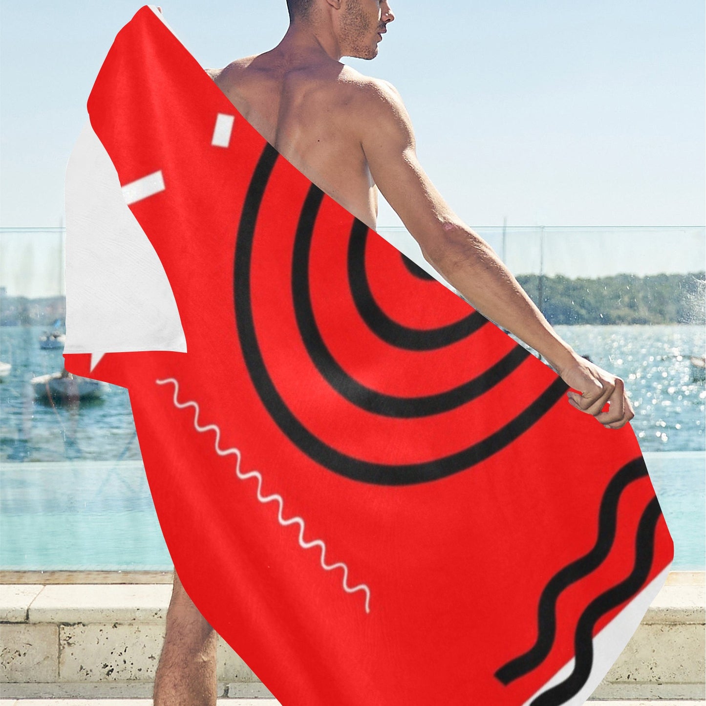 Red Got It Good Beach Towel 32"x 71"