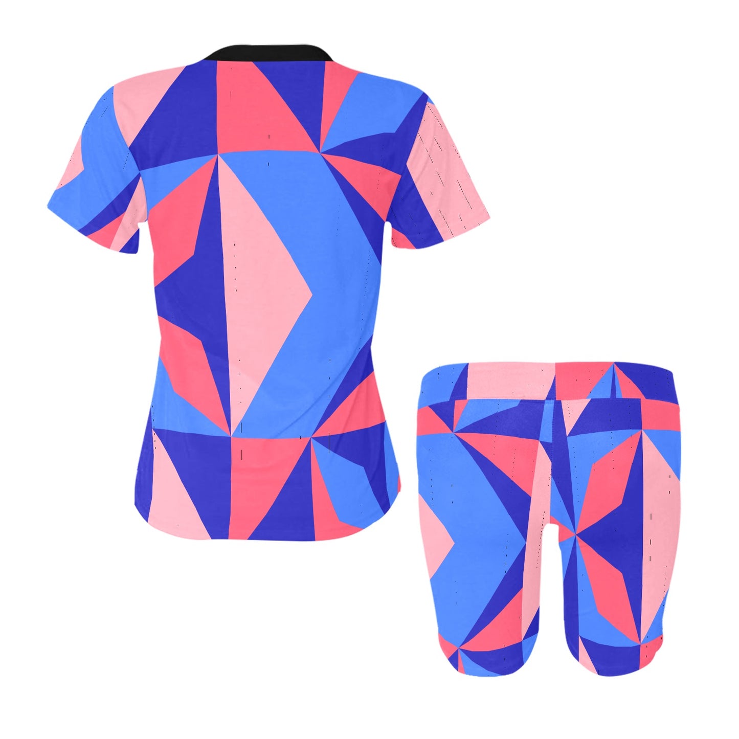 Color Abstract Women's Short Set