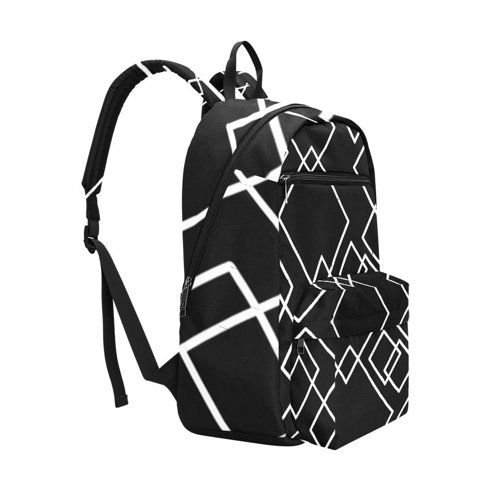 Black Squared Large Capacity Travel Backpack