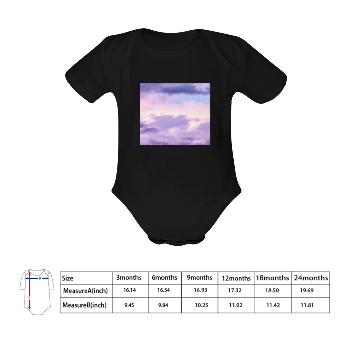 Pastel Skies Baby Onesie