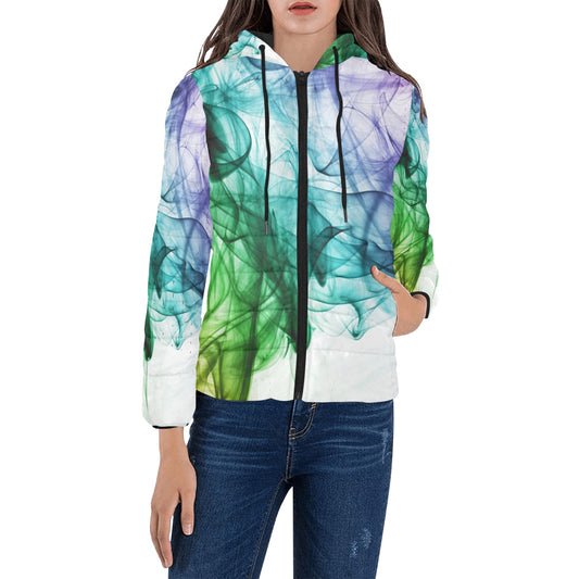 Color Swirl Women's Hooded Jacket