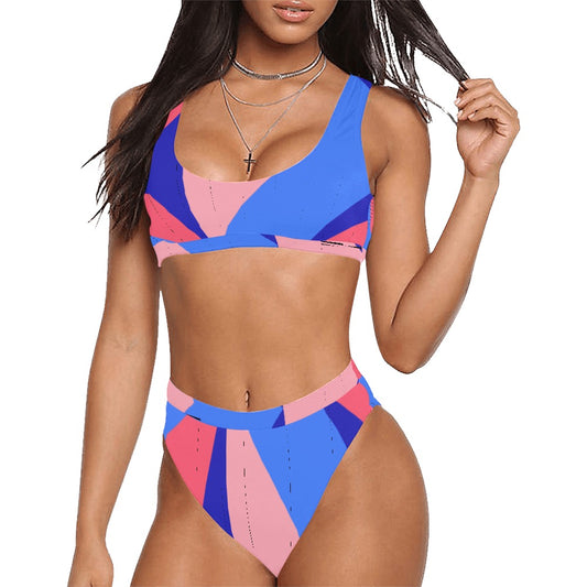 Color Abstract Sport Swimsuit