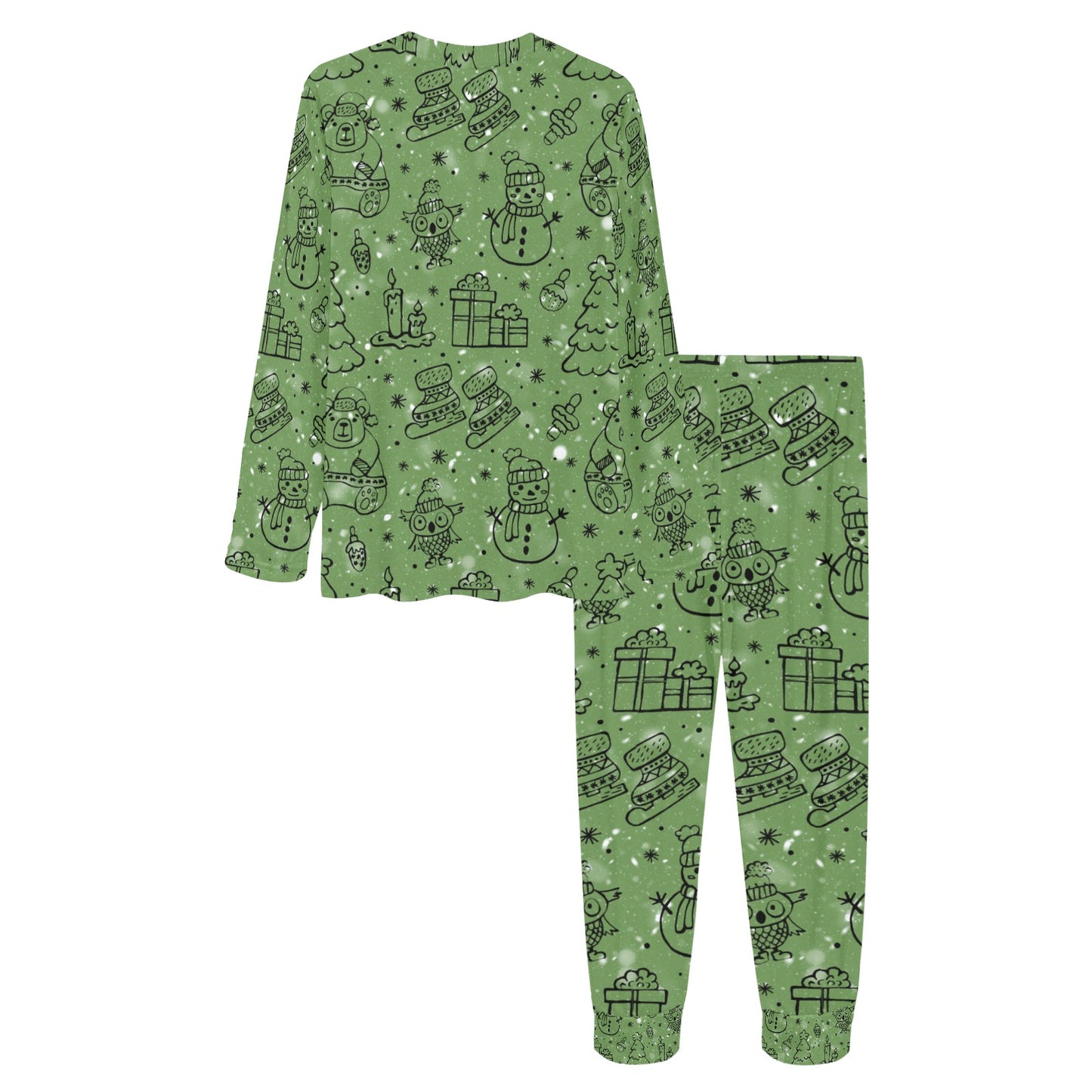 Green Christmas Women's Pajama Set