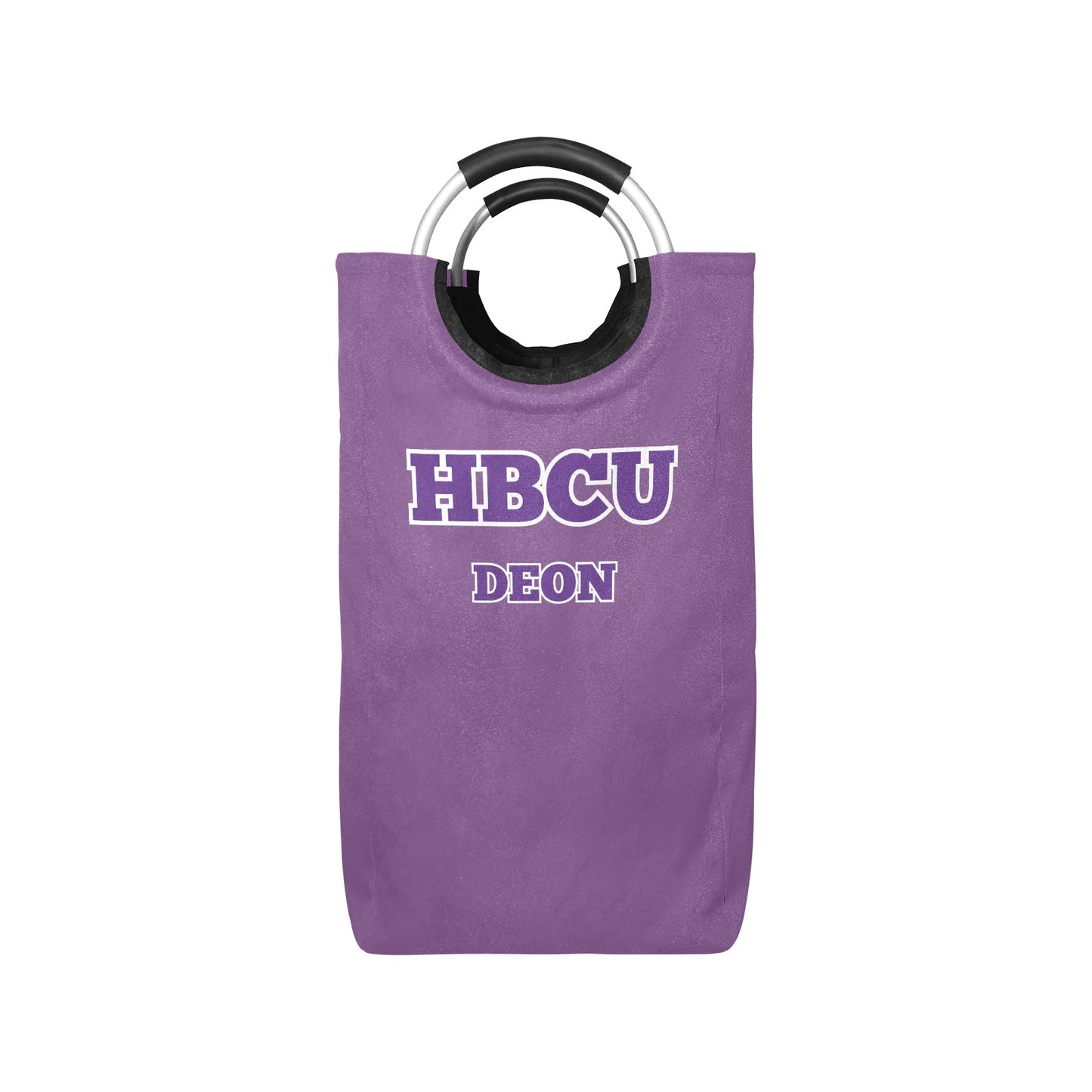 Purple & White HBCU Square Laundry Bag