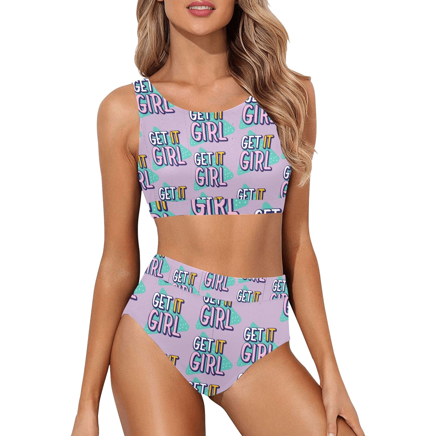 Get It Girl Crop Top Bikini Set