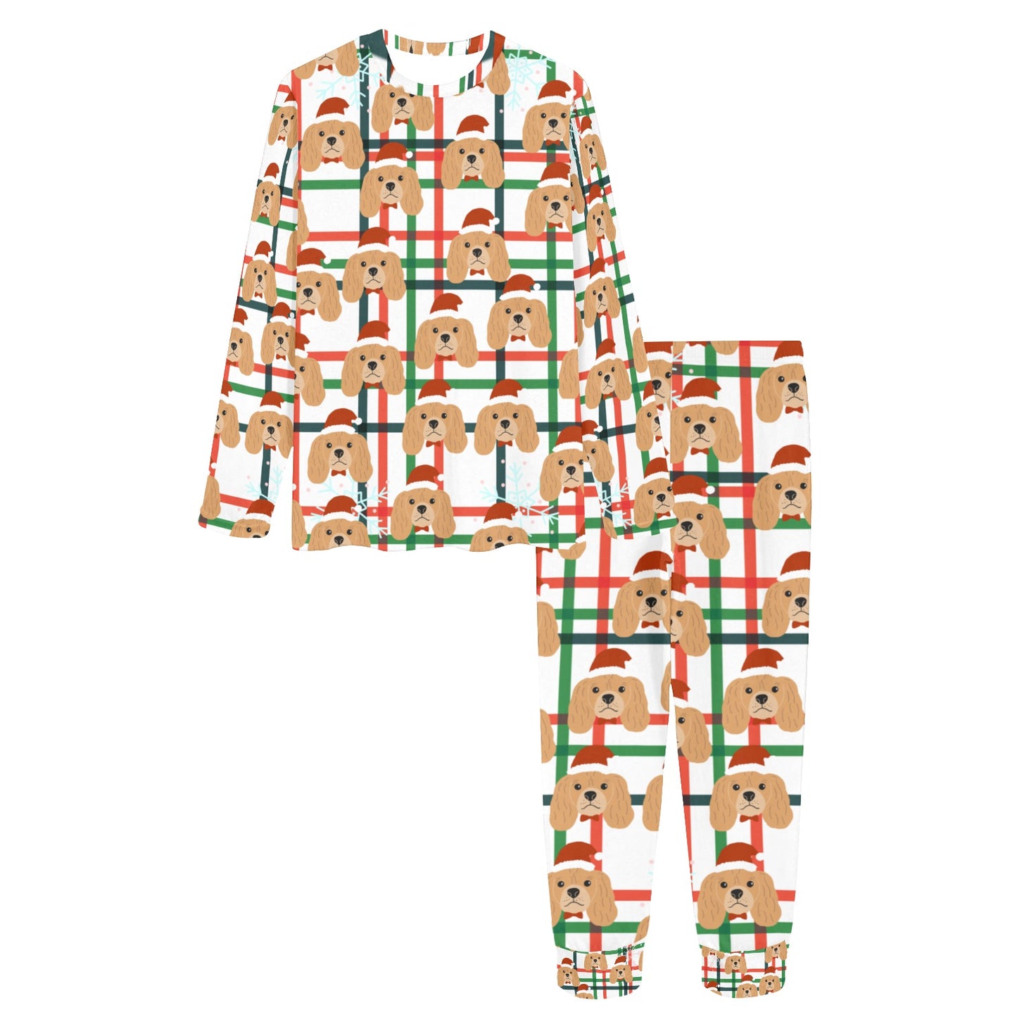 Santa Dog Christmas Women's Pajama Set