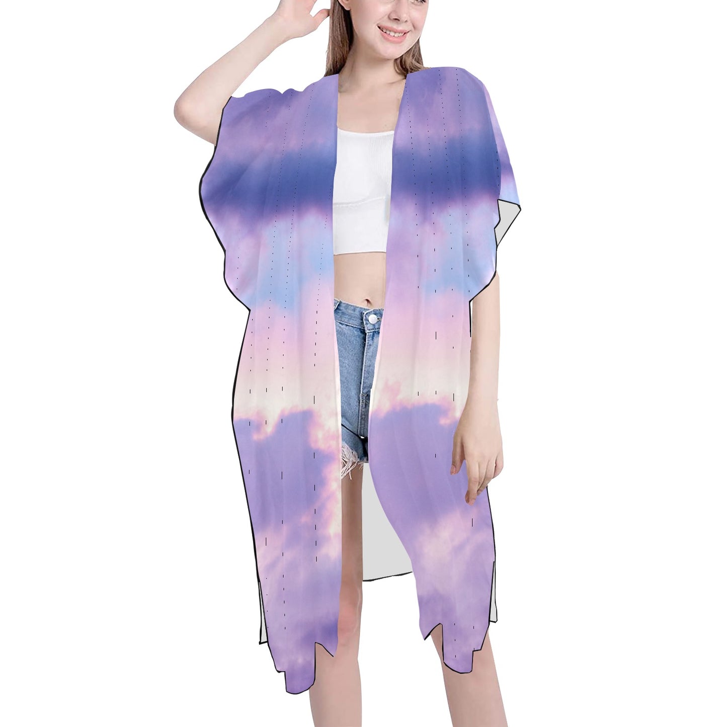 Pastel Skies  Chiffon Cover Up