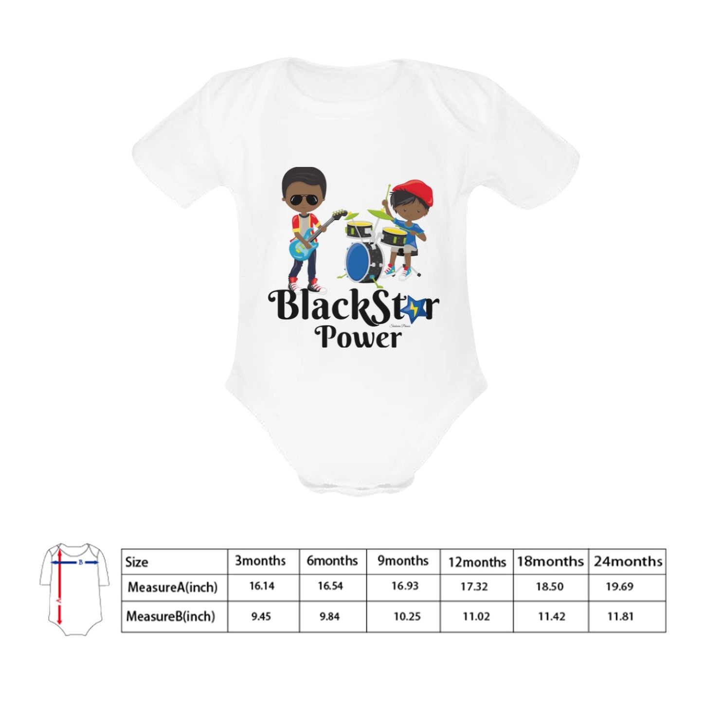 Black Star Baby Onesie