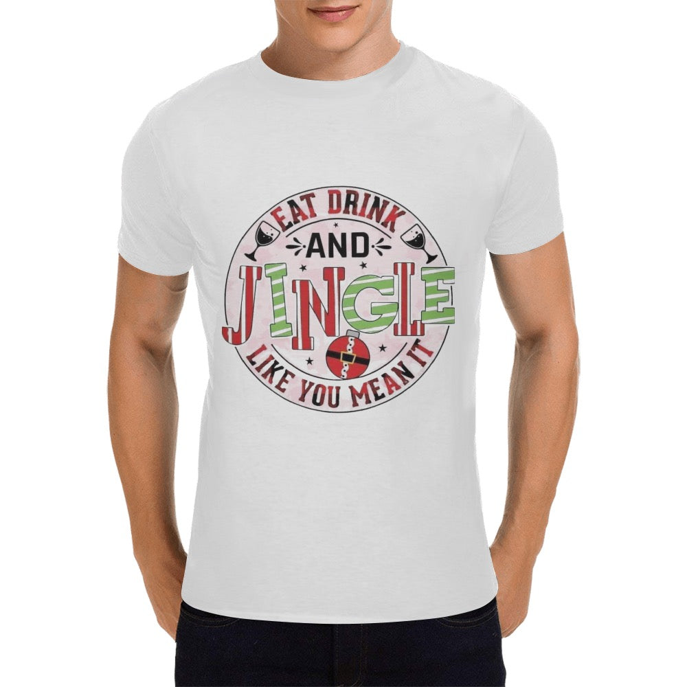 CHRISTMAS - Eat Drink And Jingle Men's T-Shirt