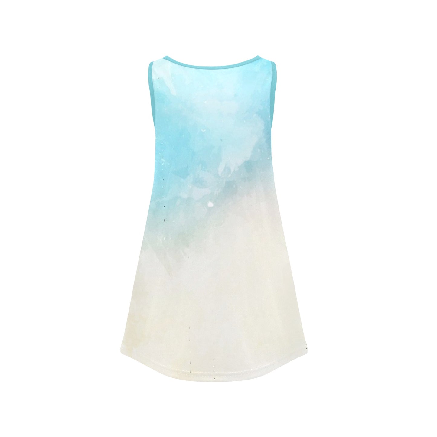 Bluish Girls' Sleeveless Dress