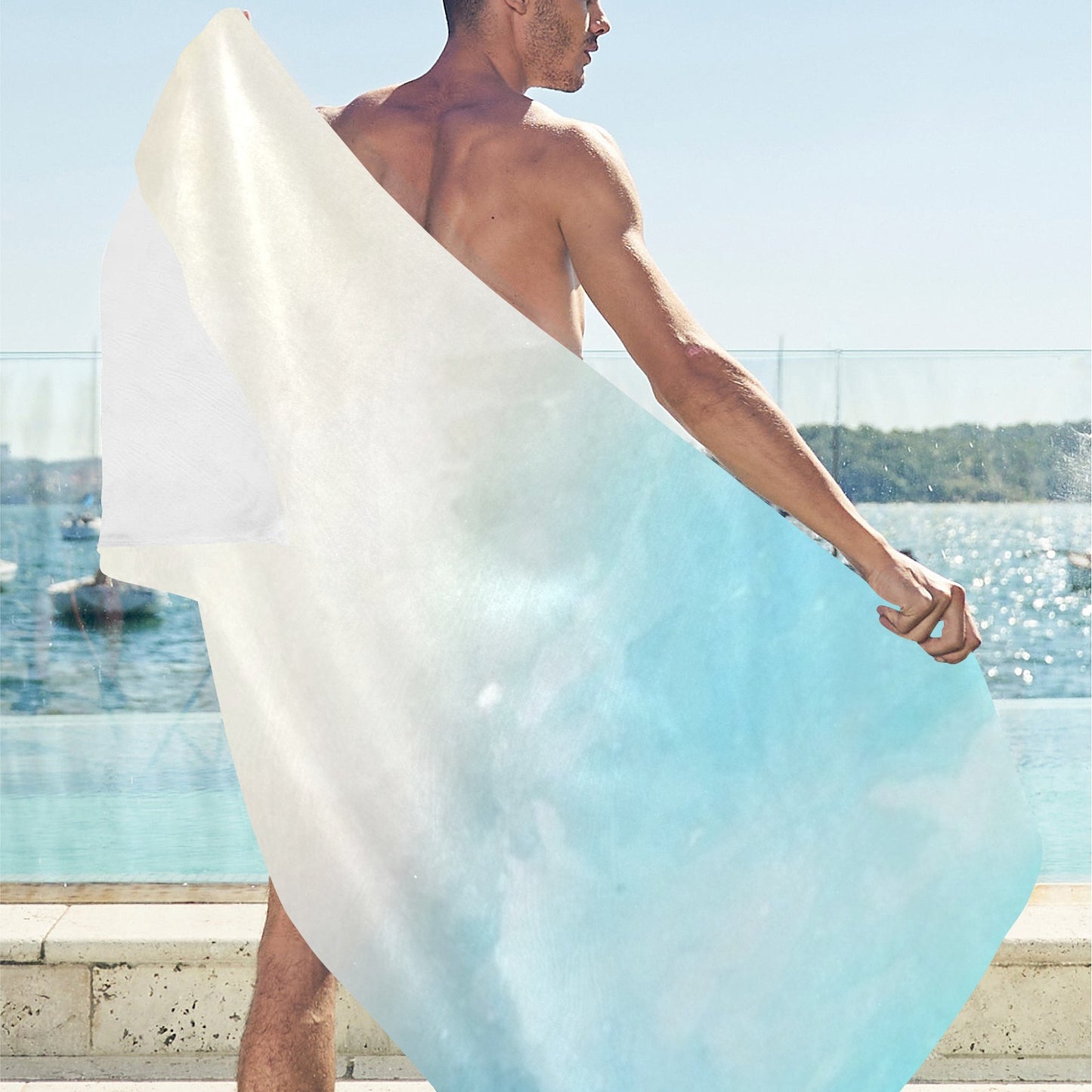 Bluish Beach Towel 32"x 71"