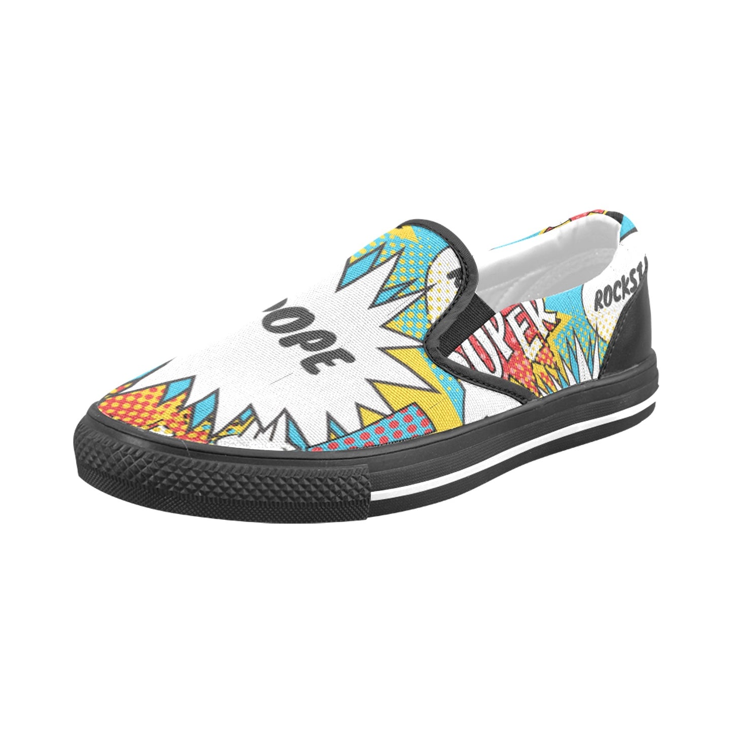 Comic Words Slip-on Shoes -Kid