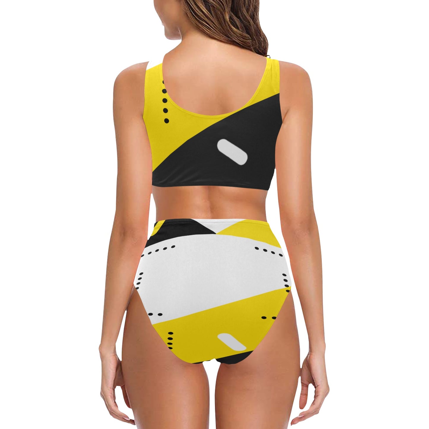 Black & Yellow Bow Tie Bikini Swimsuit