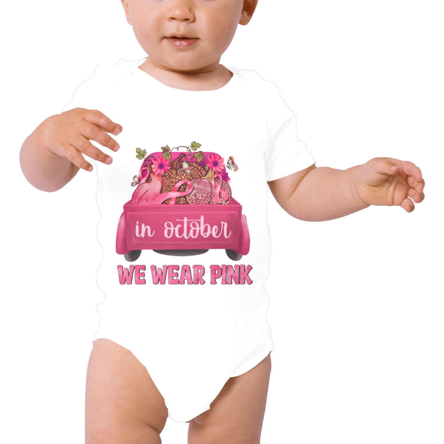 AWARENESS - We Wear Pink Baby Short Sleeve Onesie