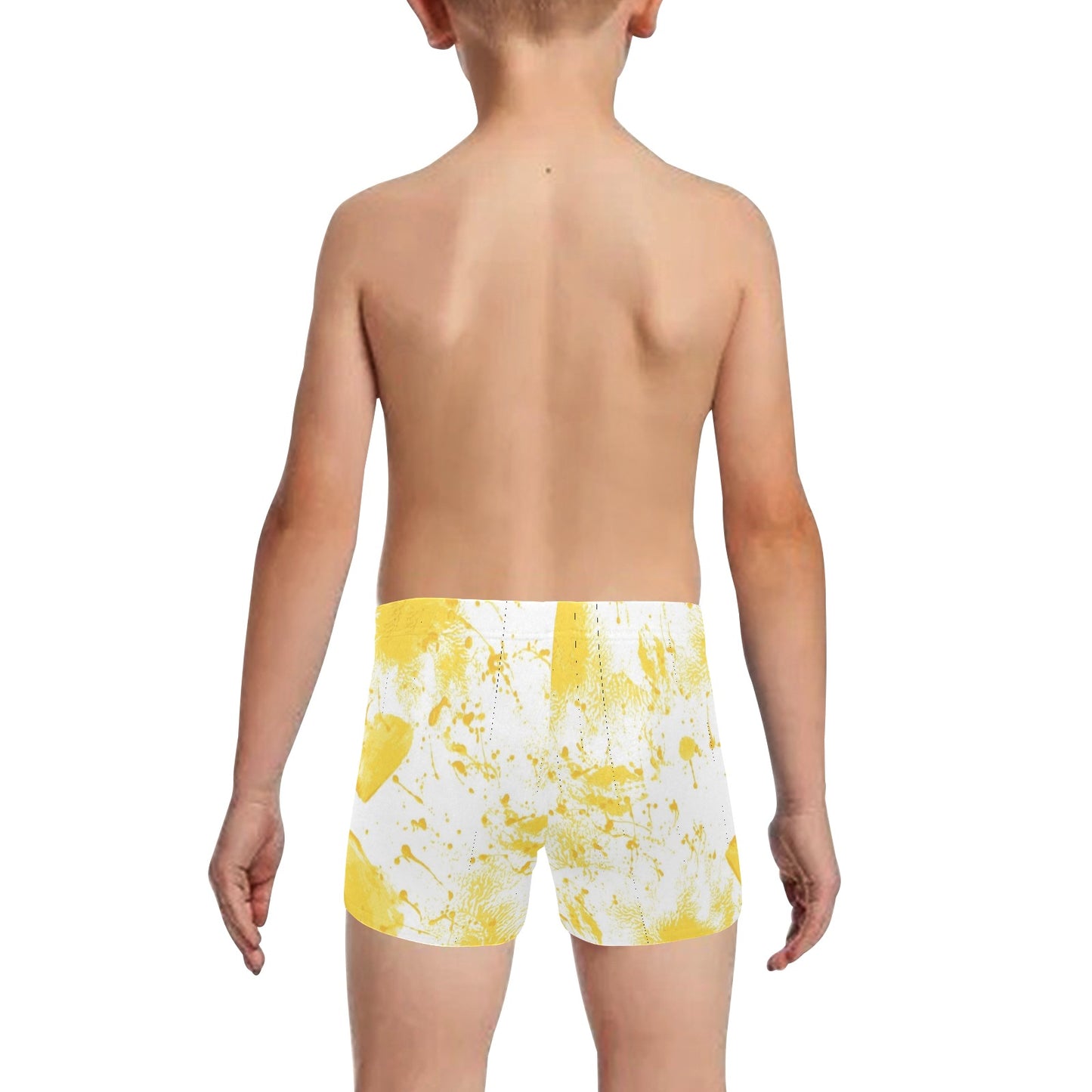 Yellow Splash Little Boys' Swimming Trunks