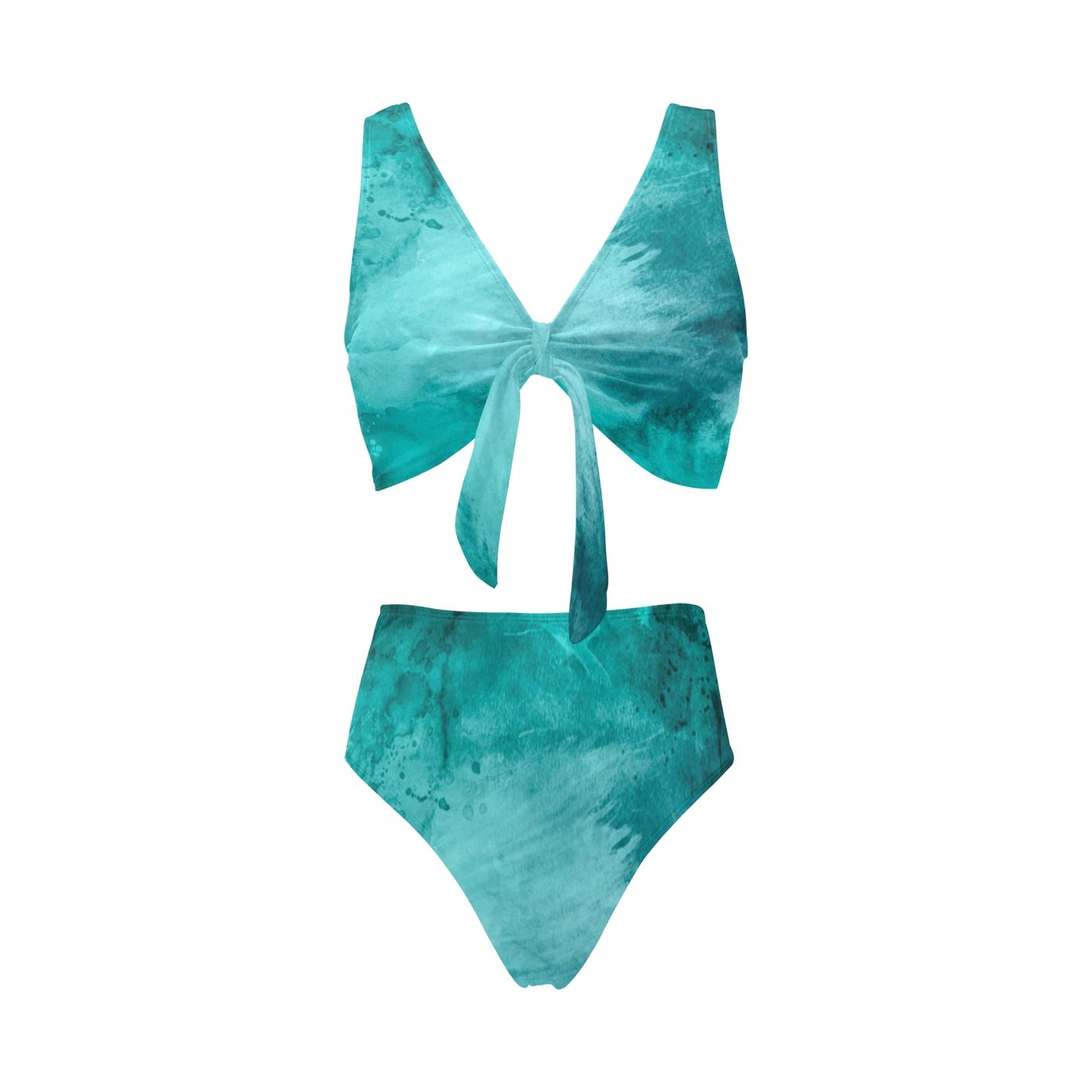 Blue Lagoon Chest Bow Tie Bikini Swimsuit