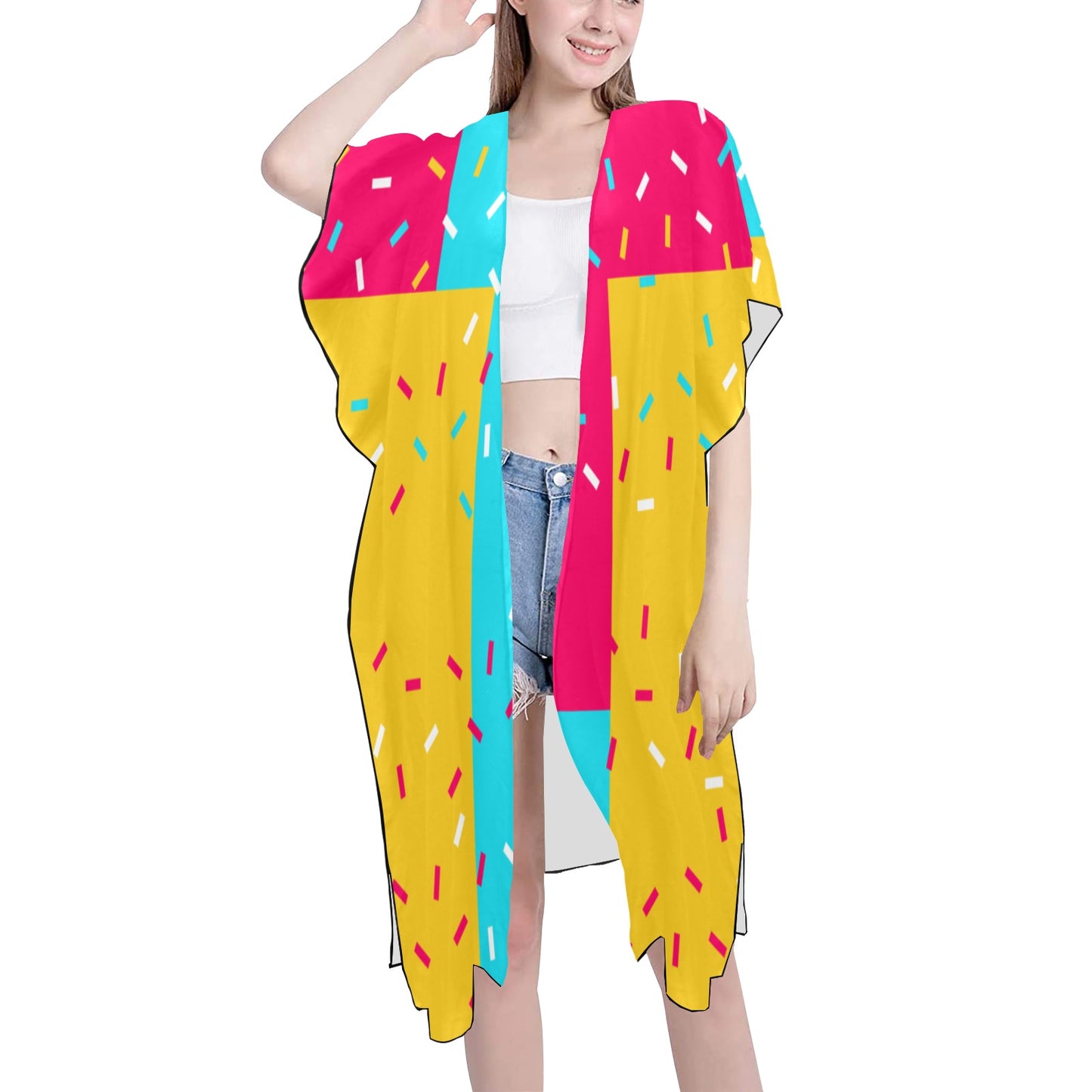 Yellow Party Chiffon Cover Up