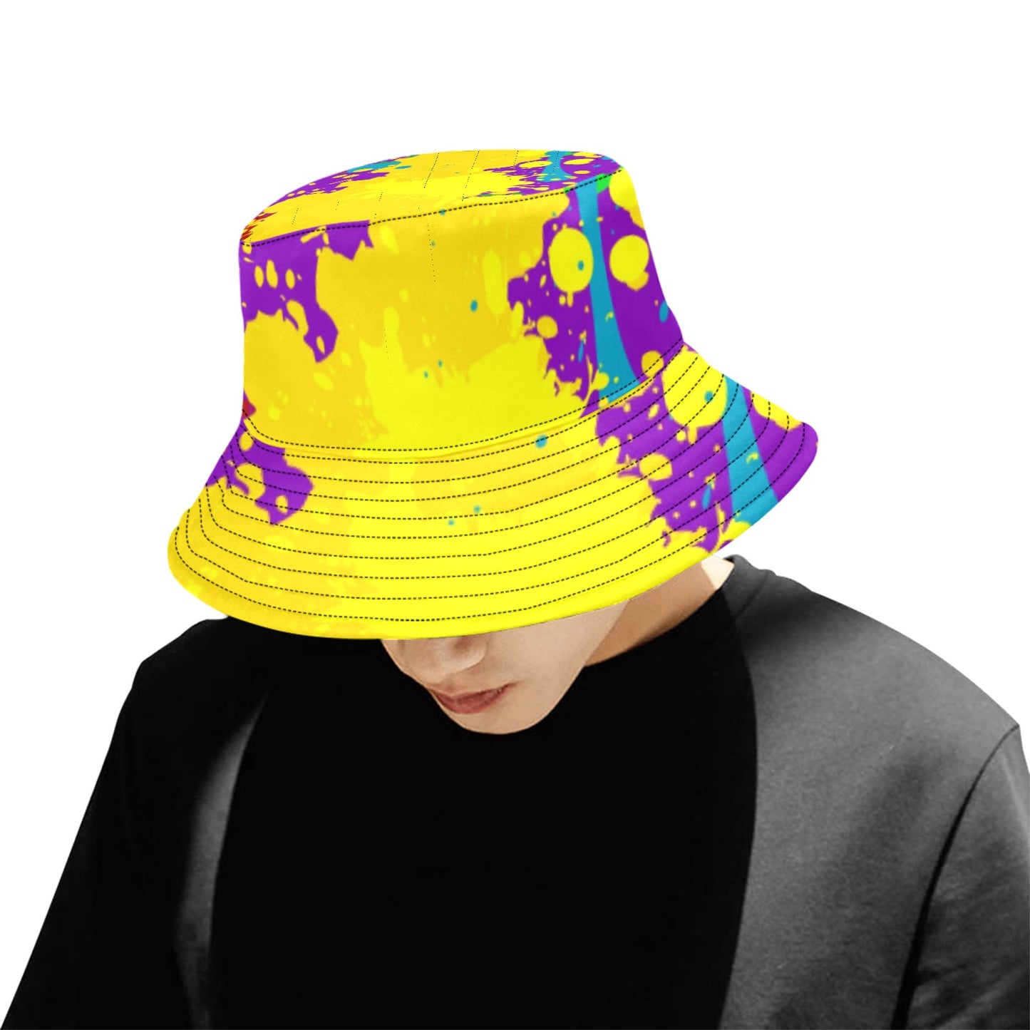 Yellow Splatter Unisex Bucket Hat