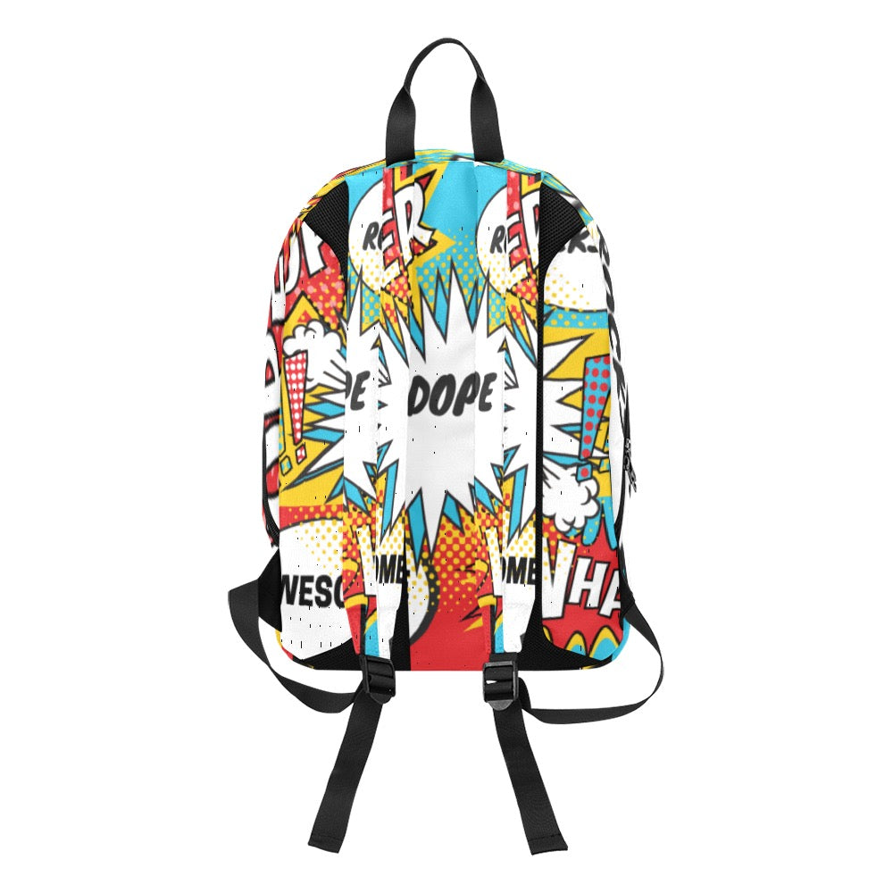 Comic Words Large Capacity Travel Backpack