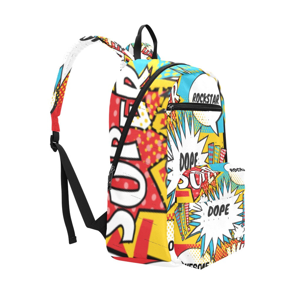 Comic Words Large Capacity Travel Backpack