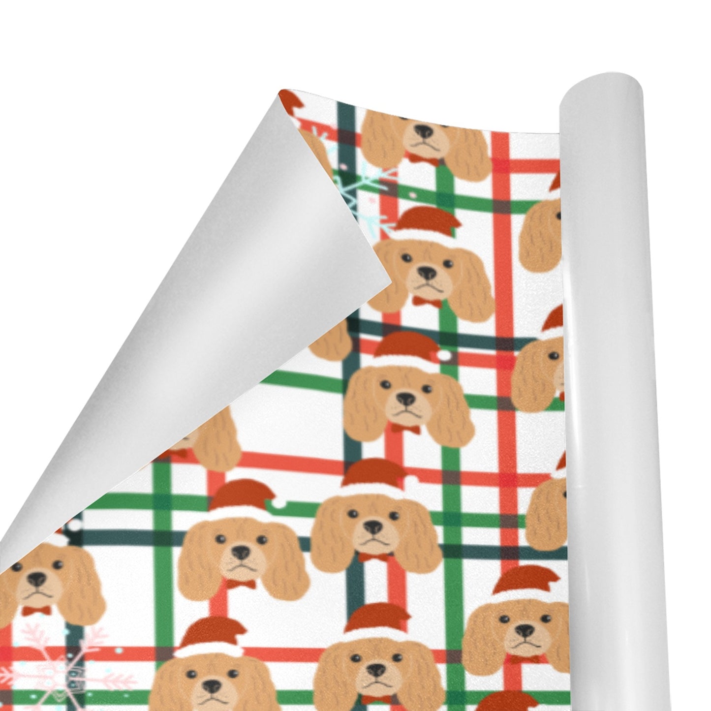 Santa Dog Christmas Gift Wrapping Paper 58"x 23" (3 Rolls)