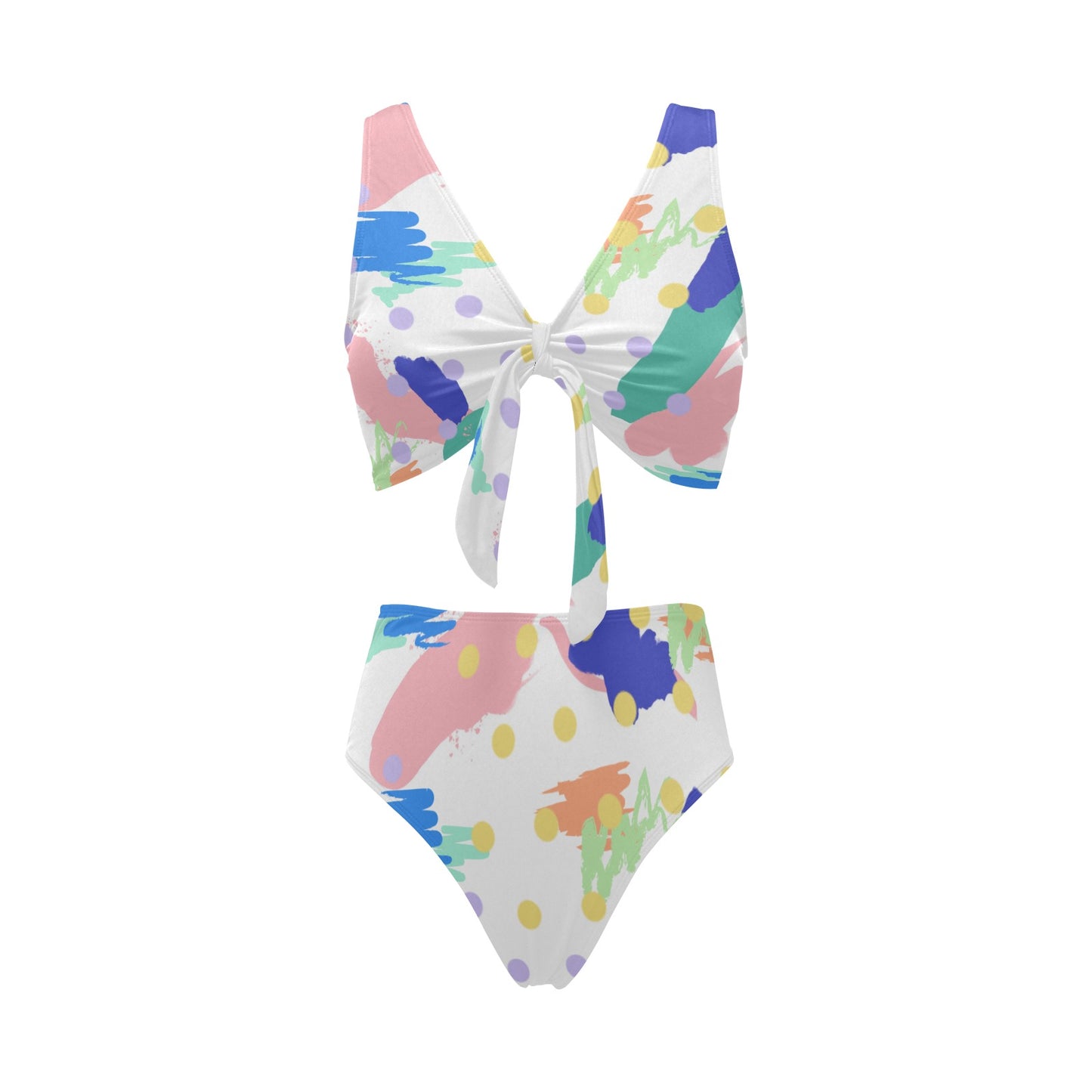Creative Fun Chest Bow Tie Bikini Swimsuit